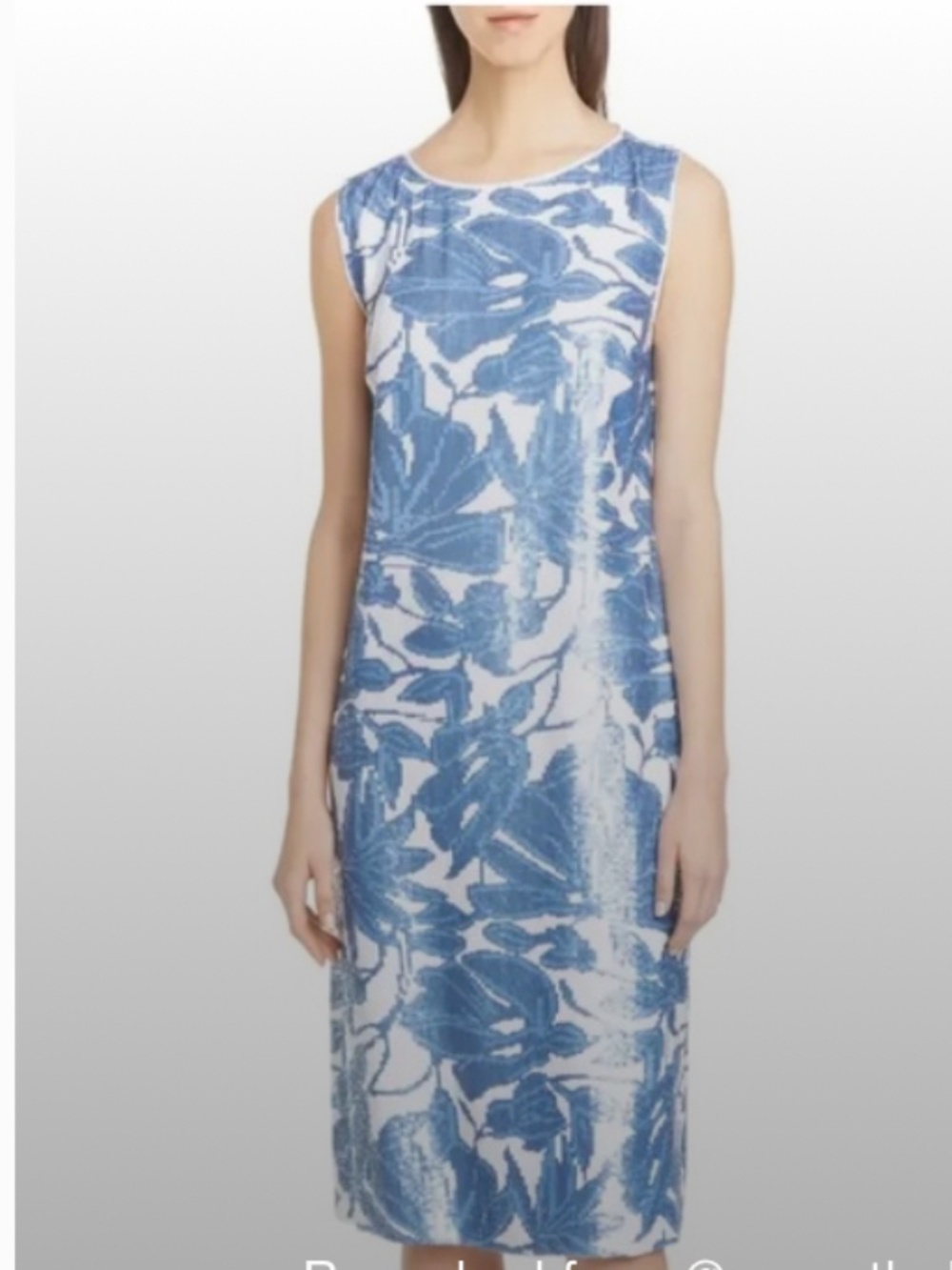 Lafayette 148 Noah Floral Sequined Sheath Midi Dress Size L